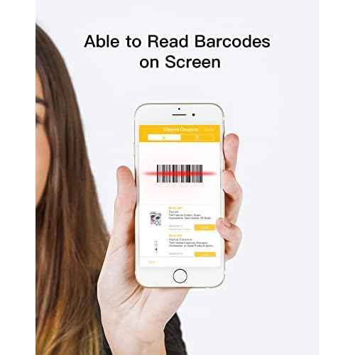 Inateck Bluetooth Scanner 1D Barcode Scanner 2.4Ghz USB Adapter, Screen Scanning, Exclusive Shortcuts, BCST-43