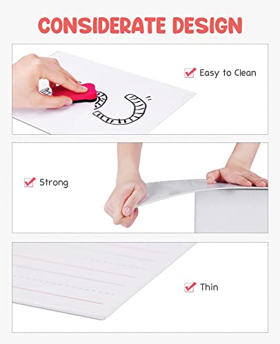 GAMENOTE Magnetic Dry Erase Lap Boards Set with Lined & Blank Sides, 6 Pack, 9x12 in