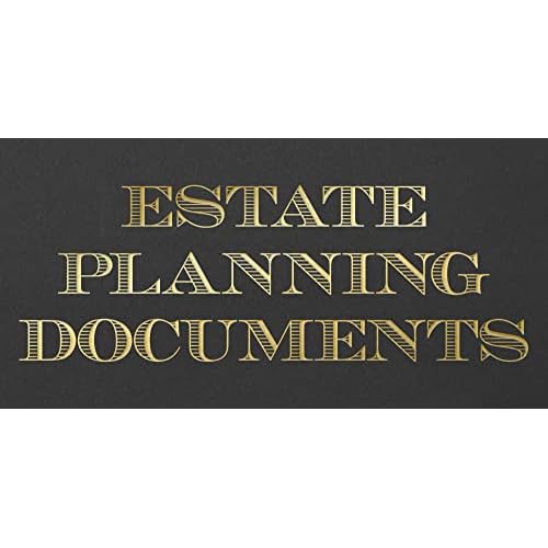 The Gallery Collection, 25 Count, Black, Estate Planning Documents Pocket Folders, Gold Foil Stamped, for Legal Professionals (9 x 12)