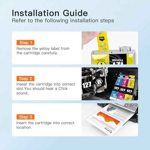 E-Z Ink Remanufactured Ink Cartridge Replacement for Epson 127 T127 to use with NX530 625 WF-3520 WF-3530 WF-3540 WF-7010 WF-7510 7520 545 645 (2 Cyan, 2 Magenta, 2 Yellow) 6 Pack