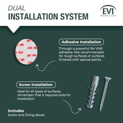 EVI Door Stoppers | Brass Door Holder for Bottom of Door - Adhesive and Screw Fastening - Protector Rubber - 1.97 Inch Wide Doors