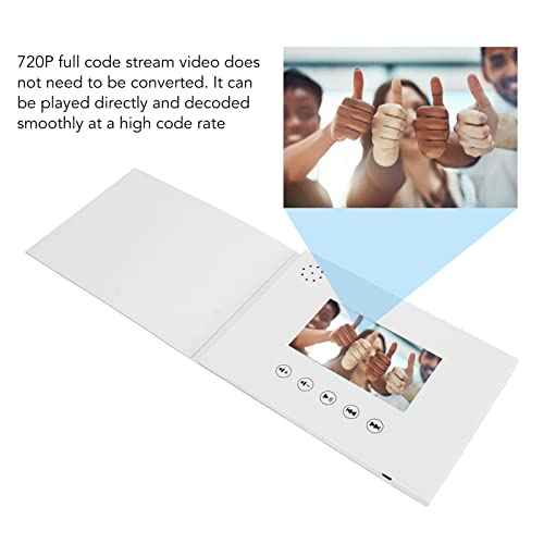 Video Greeting Card, Video Brochure Electronic Greeting Card with LCD Screen, Video Book that Plays Your Wedding Video, Wedding Video Book, Wedding Video Album (4.3inch)
