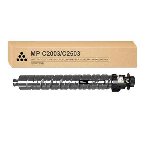BUEGOO MP C2003 Toner Cartridge, 1 Pack Black MPC2003 841918 Compatible with Lanier / Savin MP C2003 C2004 C2503 C2504 Printer
