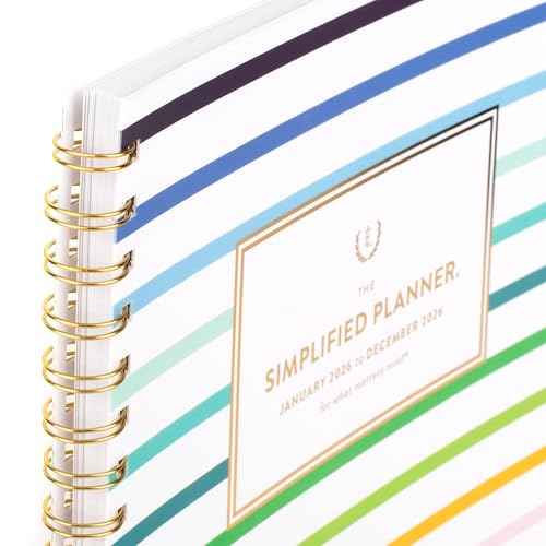 AT-A-GLANCE 2026 Planner, Simplified by Emily Ley, Weekly & Monthly, 8.5" x 11", Large, Happy Stripe (EL45-905-26)