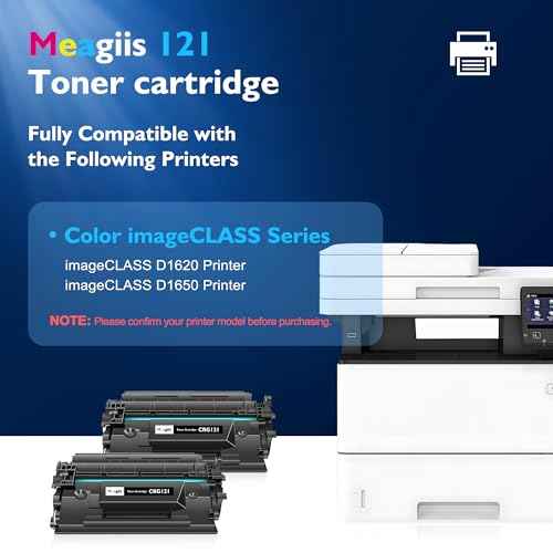 CRG 121 Toner Cartridge High Yield Compatible Replacement for Canon 121 Black Toner Cartridge CRG-121 CRG121 for Canon imageCLASS D1620 D1650 1620 1650 Printer Ink (2-Pack)