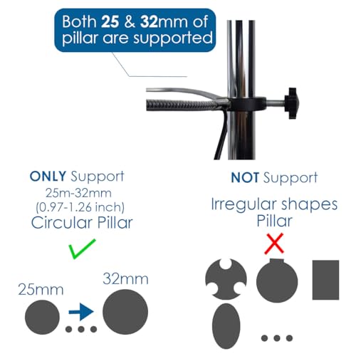Upwtkim USB Dual Gooseneck Microscope Light - Pillar Spotlight for Stereo & Digital Microscopes