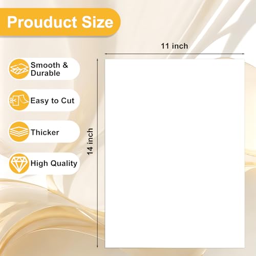 MARACOL 11x14 White Poster Board Bulk Pack 50 Sheets 250GSM Heavyweight