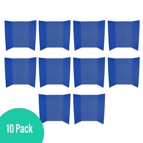 Flipside Products 36¡± x 48¡± Project Boards for Presentations, Science Fair, School Projects, Event Displays and Trifold Picture Board, Proudly Made in USA - Blue - 10 Pack