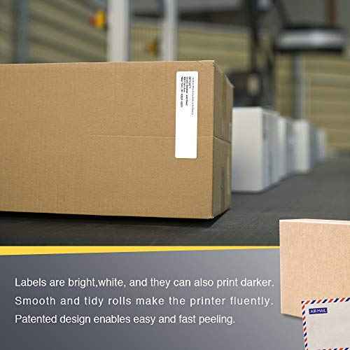 BETCKEY - 4" x 1" (102 mm x 25 mm) Multipurpose Labels Compatible with Zebra & Rollo Label Printer,Premium Adhesive & Perforated [6 Rolls, 8250 Labels]