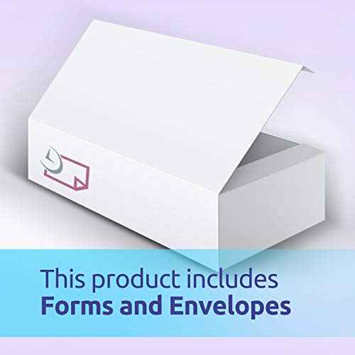 NextDayLabels - W-2 4-Up Employee Tax Forms, Instructions on Back" for 2025, for Laser/Inkjet Printer. Compatible with QuickBooks and Accounting Software ETC. (Pack of 100 Sheets & Envelopes)