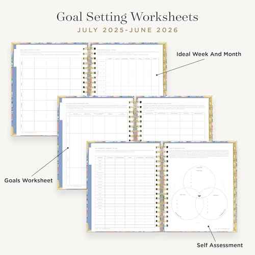 Day Designer 2025-2026 Daily Planner ? Premium Planner for Stylish Organization. Combines Monthly Calendar, Hourly Schedule, To-Do List, Gratitude, Goal Setting, Inspirational Quotes, Stickers & More. Elegant laminated Cover with Gold Accents (Lorelei)