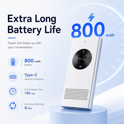 Enence PRO Language Translator Device with Real-Time Voice Translation, Supports 60+ Languages
