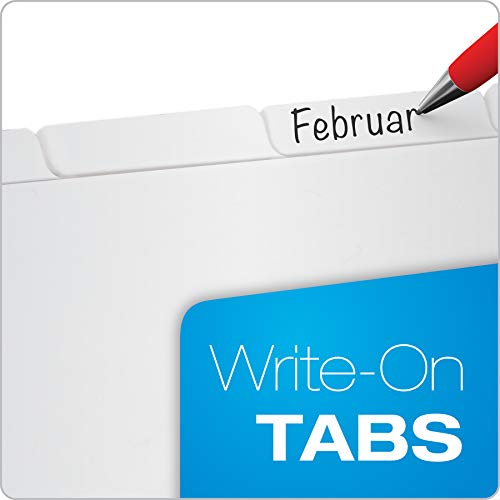 Oxford 5-Tab Binder Dividers Pack of 20 Sets (100 White Dividers, 3-Hole Punched)