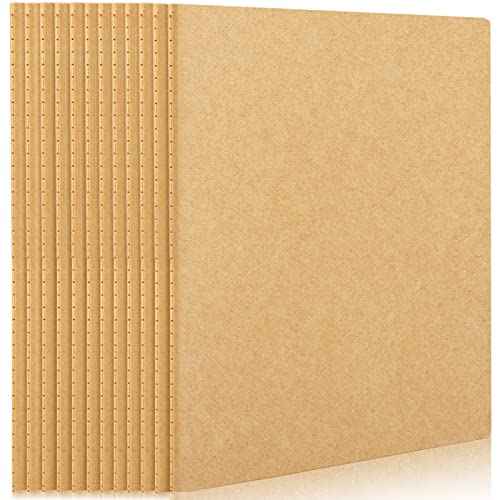 EUSOAR Journal Notebook, 12 Pack A4 11" x 8-1/2", 40 Sheets/ 80 Pages, 100gsm Thick Paper, Kraft Notebooks College Ruled, Line Travelers Journals Bulk Softcover, for Diary Writing Work Office