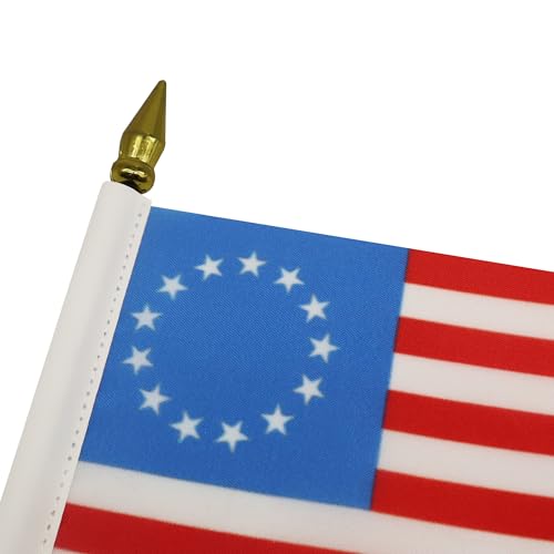 AZ FLAG Betsy Ross US Table Flag 4x6 in 100D Polyester with Plastic Base - Variance
