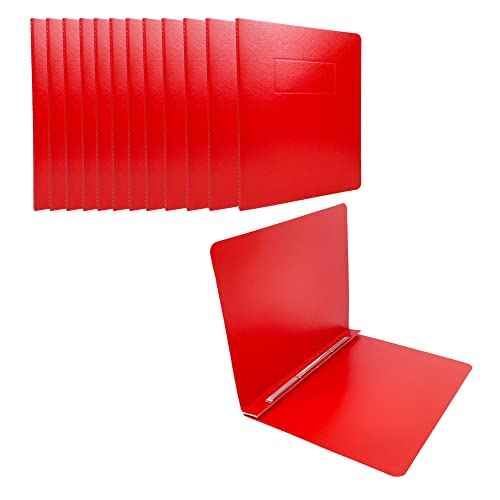 Fiberboard Binder, 8.5 Inch Centers, 3 Inch Capacity, Letter Size, for Pressboard Report Cover,12 per Box (Red) (color)