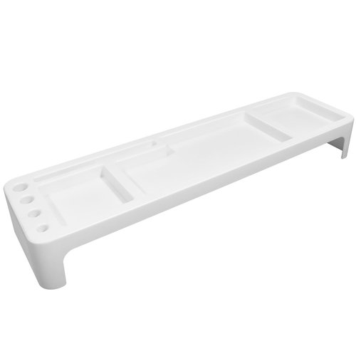 Cabilock White Multi-Functional Desktop Storage Rack - Abs Keyboard Shelf Organizer for Home and Office, Space-Saving Design, 20.86 X 5.51 X 2.75 Inches