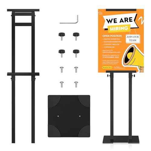 Poster Stand Display Stand Sign Holder Double Sided Banner Stand Poster Stands for Display Heavy Duty Sign Stand with Base Height Up to 75 inch for Wedding, Restaurant,Business, Supermarket
