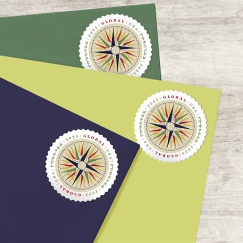 1794 Compass Rose International Postage Stamps - Sheet of 10 USPS