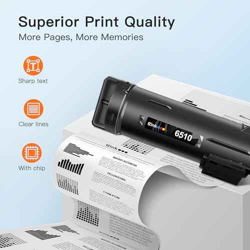 E-Z Ink Toner Cartridge 6510 106r03474 106r03477 106r03478 106r03480 106r03479 Compatible Replacement for Xerox 6515 Toner High Yield to Use with Xerox Phaser 6510 WorkCentre 6515 Printer (4 Pack)