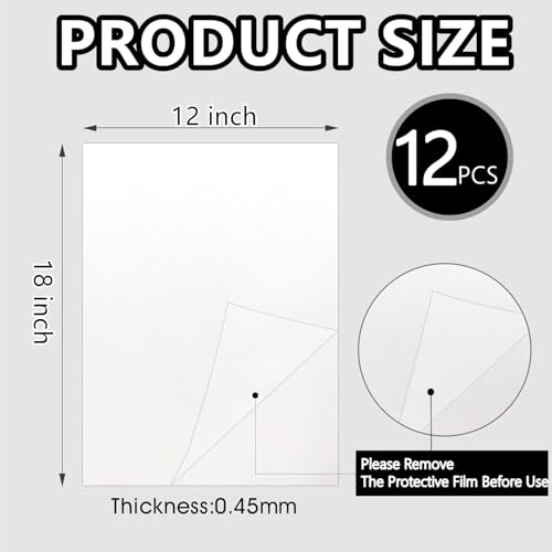 12pcs Sublimation Metal Photo Blanks 12x18 Inch - Make Your Permanent Photo Posters Signs, Sublimation Aluminum Blank for Crafters Small Businesses DIY Enthusiasts (Thickness 0.45mm)
