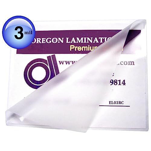 Oregon Lamination Heat Activated Laminating Pouches 12¡± x 18¡± x 3 mil (305mm x 457mm x 75 microns Thick) for up to 11.75¡± x 17.75¡± Sheets [pk of 100] Large Menu Size, Clear Gloss