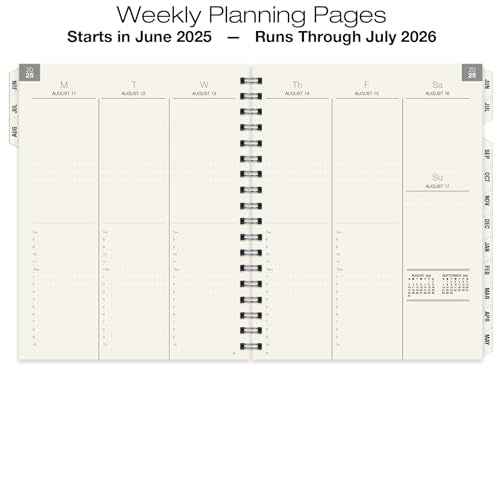 Global Printed Products Essential 8.5"x11" Monthly & Weekly 2025-2026 Planner - (8.5" x 11" - June 2025 Through July 2026)