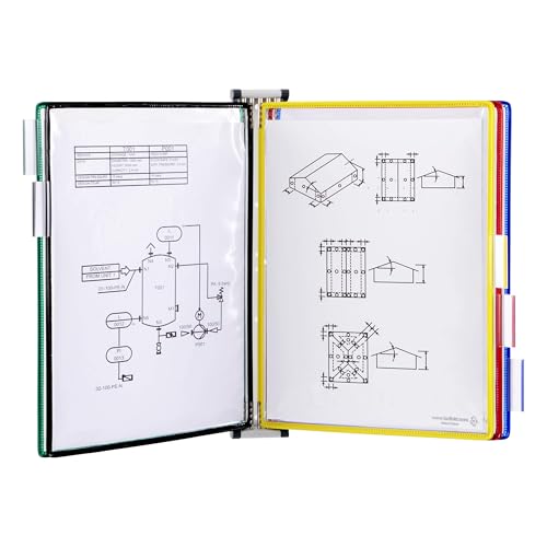 Tarifold Wall Mount Reference System with 5 Color-Coded Pockets - Expandable Office Organizer