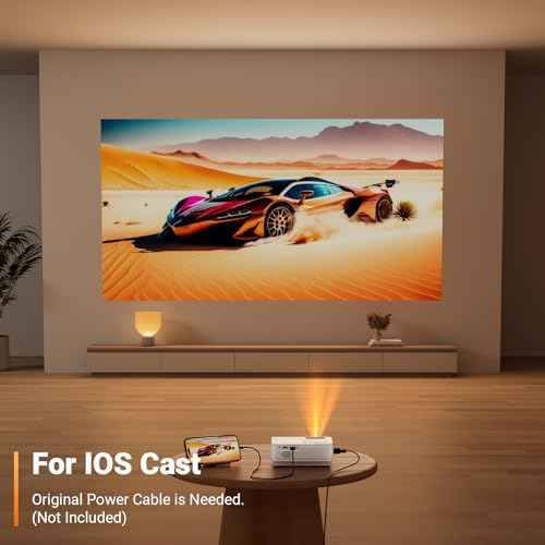 ARTSEA Mini Projector for iPhone - Portable Outdoor Movie Projector, HD 1080P Supported Video Projector for HomeTheater Compatible with iOS/Android Phone/Tablet/Laptop/PC/TV Stick/Box/USB Drive/DVD