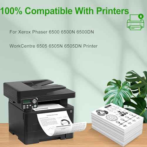 Phaser 6500 WorkCentre 6505 Black Toner Cartridges Replacement 106R01597 for Xerox Phaser 6500 6500N 6500DN WorkCentre 6505 Printer (2 Packs Black)