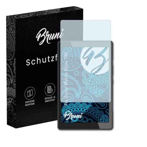 Bruni Screen Protector compatible with Social Mobile Rhino T80 Protector Film, crystal clear Protective Film (2X)