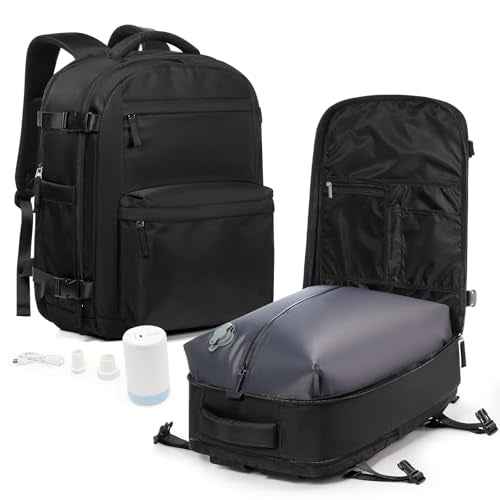WONHOX Travel Backpack for Women Men, Laptop Backpack with Shoe Compartment,Waterproof Hiking Carry on Backpack