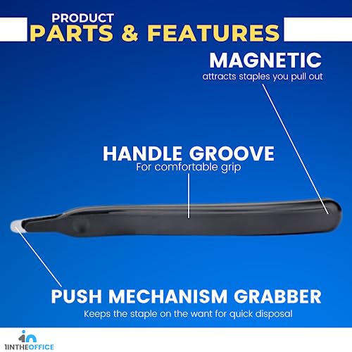 Magnetic Staple Remover Tool Kit – 6 Pack, Black, Office Supplies