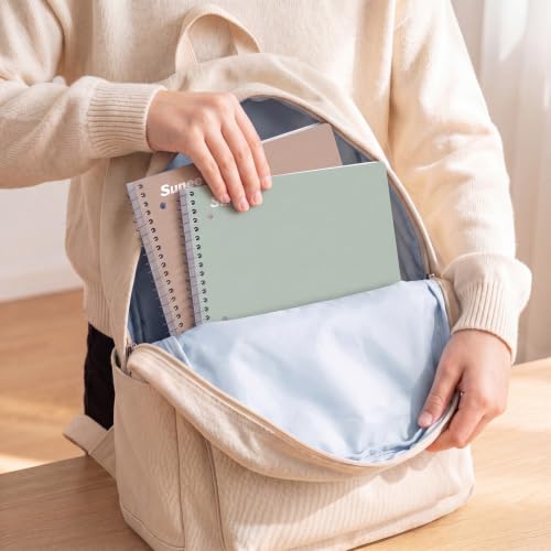 Aesthetic 3-Pack Spiral Notebooks for School, College Ruled, 8x10.5"