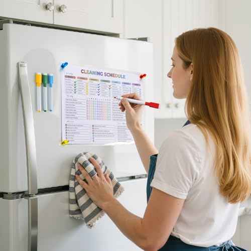 Adhd Cleaning Planner - Reusable Adhd Cleaning and Organizing Planner Daily Weekly Monthly Cleaning Schedule and Checklist ADHD Planners for Adults Women Stress-Free Editable Household Schedule Planners