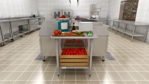 KoolMore 24x30 Stainless Steel Work Table with Under Shelf & Optional Wheels (CT2430-18C) - Heavy Duty