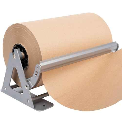 DIY Crew 12 Inch Paper Roll Dispenser and Cutter - Heavy-Duty Wall Mountable, Non Slip Tabletop - Kraft, Freezer, Butcher Paper - Up to 1000ft Rolls