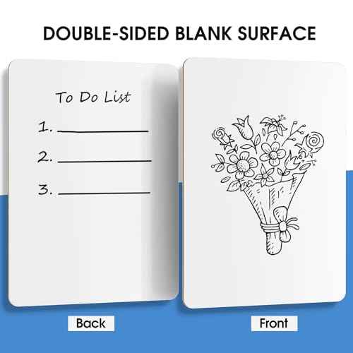 MaxGear Small White Board 2 Pack Dry Erase Boards, 9''x 12'' Mini White Board Double Sided Portable Whiteboards for Students Teachers School Supplies Lapboards Including 2 Markers and 2 Erasers