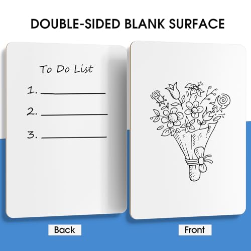 MaxGear Small White Board 24 Pack Dry Erase Boards, 9''x 12'' Mini Whiteboard Double Sided Portable Whiteboards for Students and Teachers School Supplies Lapboards Including 24 Markers and 24 Erasers