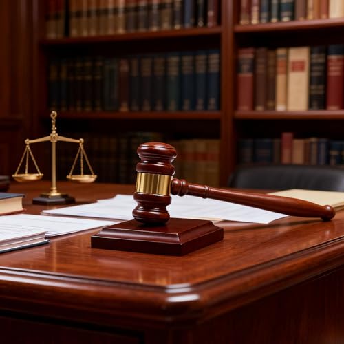 Wooden Gavel and Sound Block Set for Lawyers and Judges - Handmade Courtroom Decor
