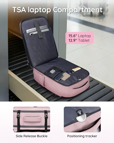 Amourpink Travel Backpack for Women - Personal Item Bag with Shoe Pouch, TSA Approved, Large Capacity