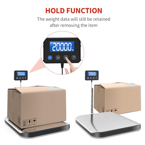 KKZ Silver Stainless Steel Shipping Scale 440Lb Heavy Duty Postal Weighing Machine