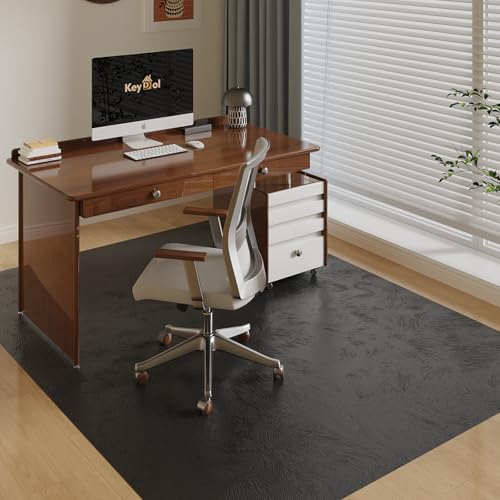 60" x 75" Office Mat for Hardwood Floor with 3D Feather Design,Waterproof&Non-Slip Computer Floors Mat,Utility Office Floor Mats for Rolling Chairs Hardwood,Office Chair Floors Protector for Home&Game