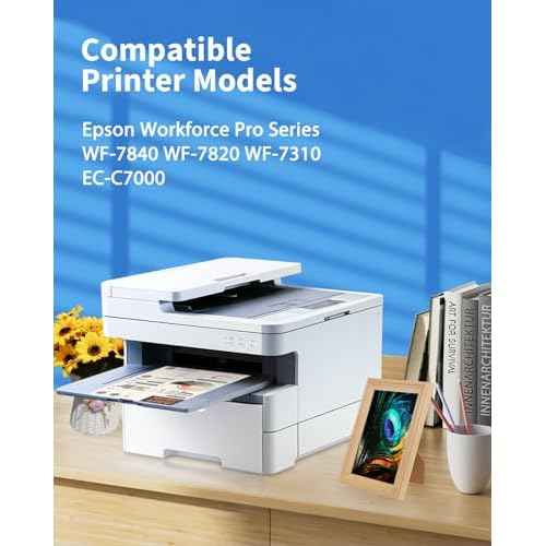 Compatible for 812 812XL Ink Cartridges Remanufactured Replacement for Epson 812 T812XL 812XL Combo Pack Ink Cartridges Compatible for Workforce Pro WF-7840 WF-7820 WF-7310 EC-C7000