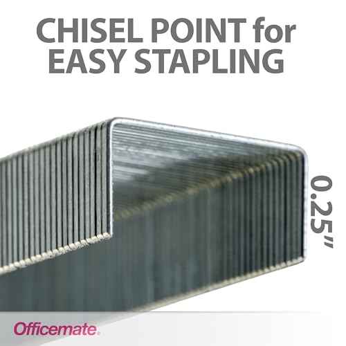 Officemate Standard Staples, 5 Boxes General Purpose Staple, 5000 Staples/Box (91925)