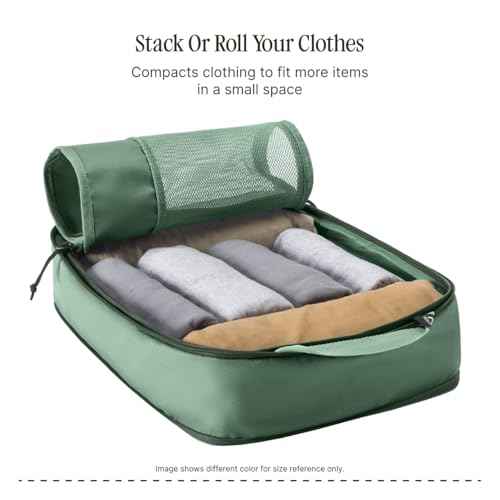 eagle creek Pack-It Reveal Compression Cube - Lightweight Compression Cube for Optimizing Luggage Space - Convenient Top Handle - Easy-Grab Zipper - Washable - Medium - Black
