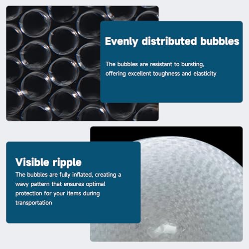 Bubble Cushioning Wrap 12 inch x 36ft - Large Plastic Packing Roll for Moving Boxes & Shipping Supplies - Moving Supplies, Perforated Every 12 Inch