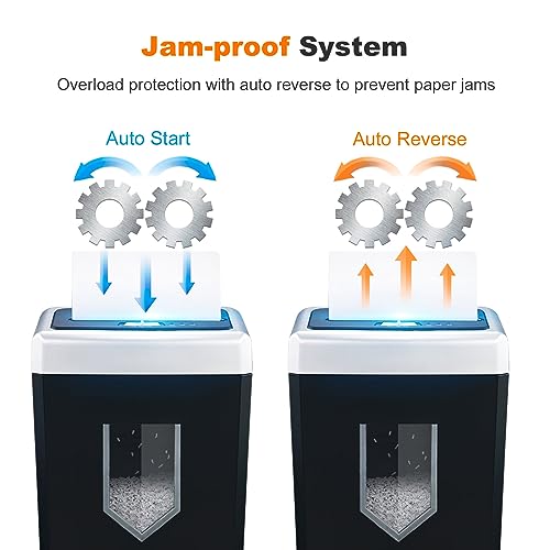 Bonsaii 15-Sheet Cross-Cut Heavy Duty Paper Shredder for Home Office