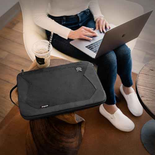 STM Myth Fleece-Lined Laptop Sleeve with Removable Strap for 15" Laptop - Black (stm-114-184P-05)