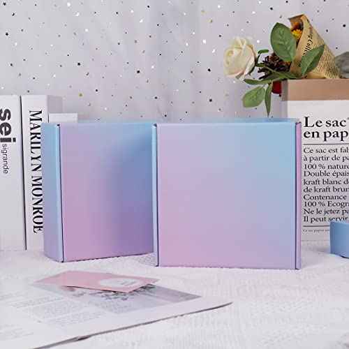 8x8x4 Inch Medium Shipping Boxes, 30 Pack Medium Cardboard Packing Boxes, Purple Mailing Shipping Boxes for Small Business